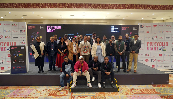 Participants, reviewers and organisers at Portfolio Night Delhi 2025